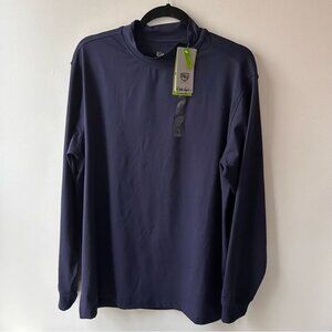 Walter Hagen UV Blocking 30+ UPF Golf Long Sleeve Navy Size Medium